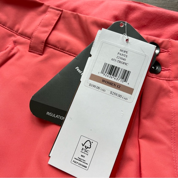 Womens Size 12 Spyder Hope Insulated Ski Snow Pants Pink - Picture 7 of 9